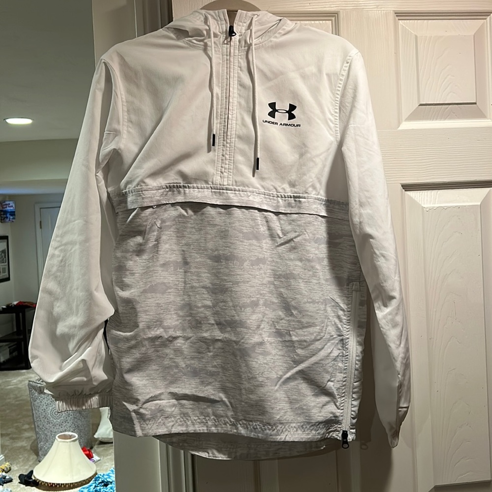 UA hooded windbreaker